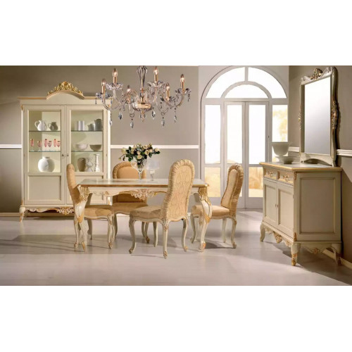Esstisch 4 x Stühlen Esszimmer Set Essgruppe Holz 8tlg. Gruppe Garnitur von Xl Moebel