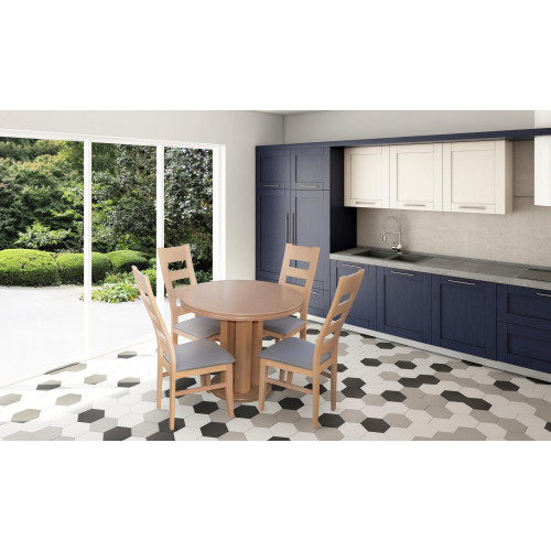 Esstisch 4 x Stühlen Esszimmer Set Essgruppe Holz Tisch 5tlg. Gruppe Garnitur von Xl Moebel