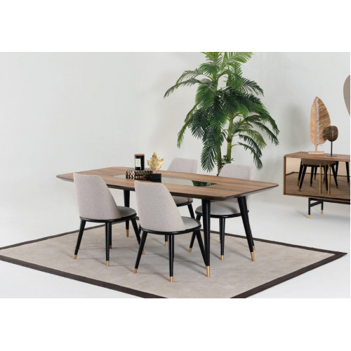 Esstisch 4 x Stühlen Esszimmer Set Essgruppe Holz Tisch 5tlg. Gruppe von Xl Moebel