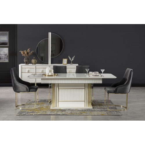 Esstisch Moderner Tisch Holz Esszimmer Garnitur 4x Stuhl Set Stühle 5 tlg. Set Esstisch Moderner Tisch Holz Esszimmer Garnitur 4x Stuhl Set Stühle 5 tlg. Set von Xl Moebel