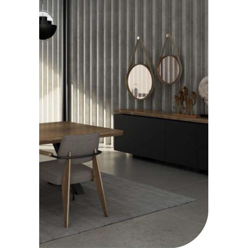 Esszimmer Anrichte Walnuss natur - Anthrazit matt Kommode Luxus Möbel von Xl Moebel