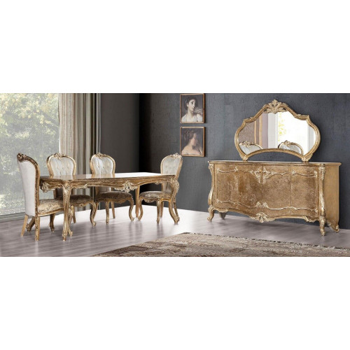 Esszimmer Esstisch Stuhl Gruppe Garnitur Set Holz Tisch Kommode Spiegel Set 7tlg Esszimmer Esstisch Stuhl Gruppe Garnitur Set Holz Tisch Kommode Spiegel Set 7tlg von Xl Moebel