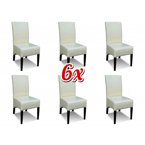 Esszimmer Garnitur Holz Lehn Leder Textil Stuhl 6x Stühle Gruppe Set Lehnstuhl von Xl Moebel