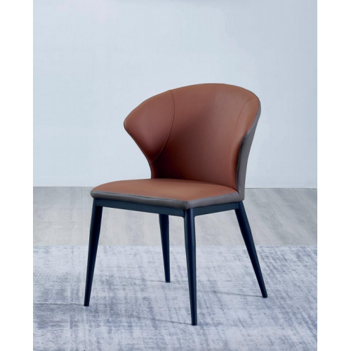 Esszimmer Schwarz-Brauner Stuhl Textil Einsitzer Designer Lehnstühle Esszimmer Schwarz-Brauner Stuhl Textil Einsitzer Designer Lehnstühle von Xl Moebel
