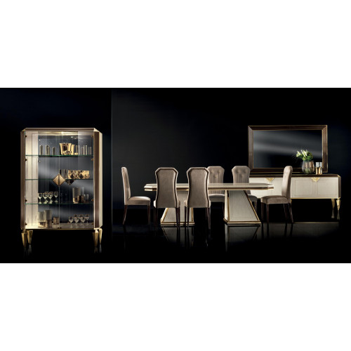 Esszimmer Set 10tlg. Garnitur Vitrine Tisch 6x Stuhl Anrichte Spiegel Möbel Holz Esszimmer Set 10tlg. Garnitur Vitrine Tisch 6x Stuhl Anrichte Spiegel Möbel Holz von Xl Moebel