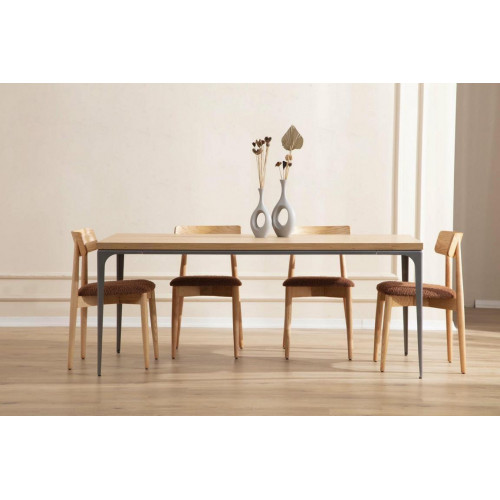 Esszimmer Set Holz Esstisch Garnitur Tisch Sideboard Spiegel 4x Stühle 7tlg. Esszimmer Set Holz Esstisch Garnitur Tisch Sideboard Spiegel 4x Stühle 7tlg. von Xl Moebel