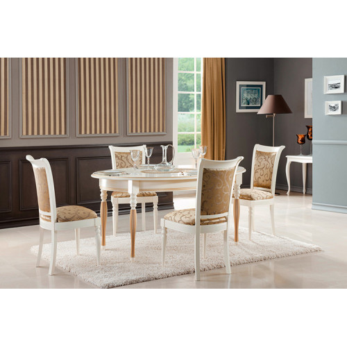 Esszimmer Stuhl Set Essgruppe Tisch Massiv Holz Echtholz 4 Stühle mit Tisch Neu von Xl Moebel