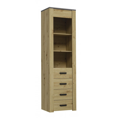 Esszimmerschrank Standvitrine Regal Vitrinen Vitrine XL-W1D Holz Modern Schrank von Xl Moebel