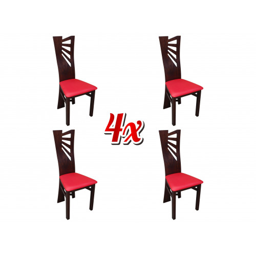 Esszimmerstuhl Designer Stühle Esszimmerstühle Neu Leder Set 4x Massivholz Stuhl Esszimmerstuhl Designer Stühle Esszimmerstühle Neu Leder Set 4x Massivholz Stuhl von Xl Moebel