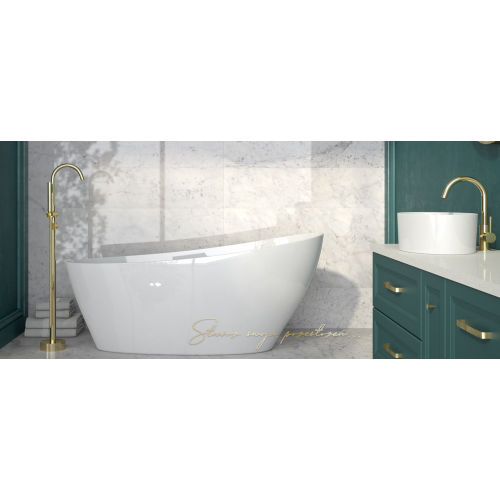 Exclusive freistehende Badewanne Acryl Wanne Dusche Bad Ablauf Deko Design von Xl Moebel