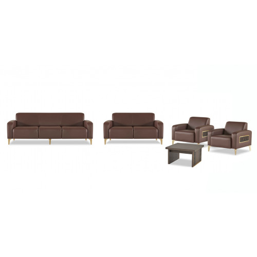Exklusive Braune Arbeitszimmer Möbel Designer Couchtisch Sessel 2x Sofas Exklusive Braune Arbeitszimmer Möbel Designer Couchtisch Sessel 2x Sofas von Xl Moebel