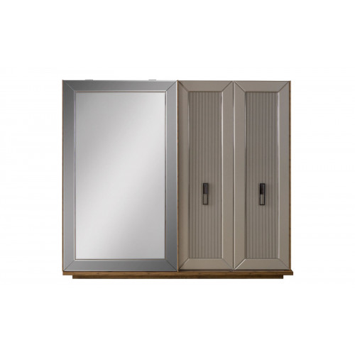 Garderobenschrank Schrank Spiegel Holzschrank Beige Garderobenschrank Schrank Spiegel Holzschrank Beige von Xl Moebel