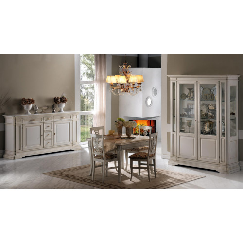 Garnitur 7tlg Holz Möbel Kommode 4x Stuhl Tisch Vitrine Neu Gruppe Esszimmer Set Garnitur 7tlg Holz Möbel Kommode 4x Stuhl Tisch Vitrine Neu Gruppe Esszimmer Set von Xl Moebel