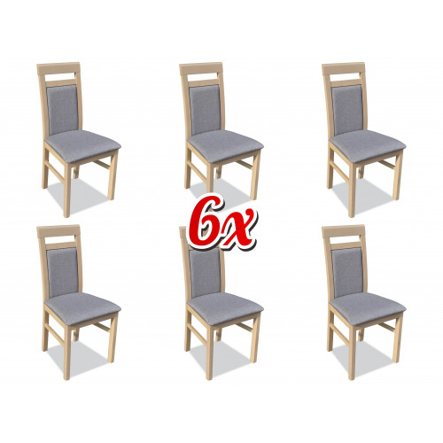 Garnitur Holz Lehn Polster Stühle Esszimmer Textil Set 6x Sessel Stuhl Gruppe Garnitur Holz Lehn Polster Stühle Esszimmer Textil Set 6x Sessel Stuhl Gruppe von Xl Moebel