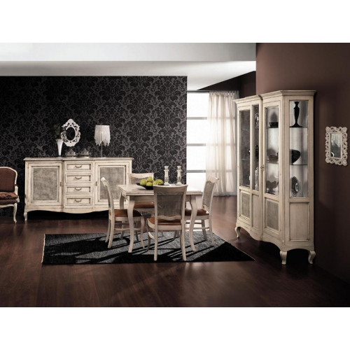 Garnitur Holz Möbel Kommode 4x Stuhl Tisch Vitrine Neu Gruppe Esszimmer Set 7tlg Garnitur Holz Möbel Kommode 4x Stuhl Tisch Vitrine Neu Gruppe Esszimmer Set 7tlg von Xl Moebel