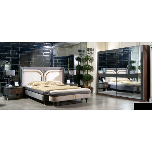 Garnitur Schlafzimmer Bett Nachttisch Kleiderschrank Hocker Luxus Design 5tlg Garnitur Schlafzimmer Bett Nachttisch Kleiderschrank Hocker Luxus Design 5tlg von Xl Moebel