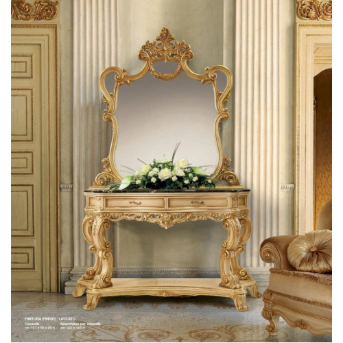 Garnitur Schminktisch Spiegel Konsolentisch Set Beige Schlafzimmer von Xl Moebel