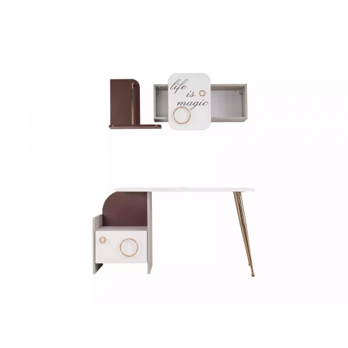Garnitur Schreibtisch Set Holz Tisch Bücherregal Weiß Kinderzimmer Garnitur Schreibtisch Set Holz Tisch Bücherregal Weiß Kinderzimmer von Xl Moebel