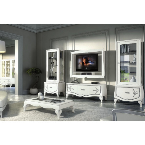 Garnitur rtv Set 4tlg. Wohnwand TV Lowboard Vitrine Sideboard Schrank Design Neu von Xl Moebel