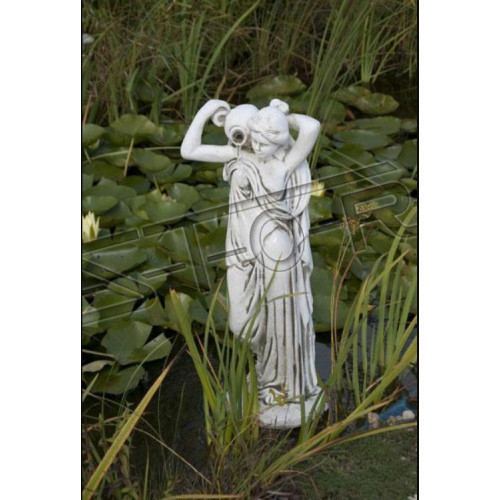 Gartenfigur "Frau Fontaine" 76cm Teichfigur Menschen Steinguss von Xl Moebel
