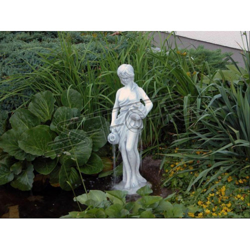 Gartenfigur "Frau Fontaine" 78cm Teichfigur Menschen Steinguss von Xl Moebel