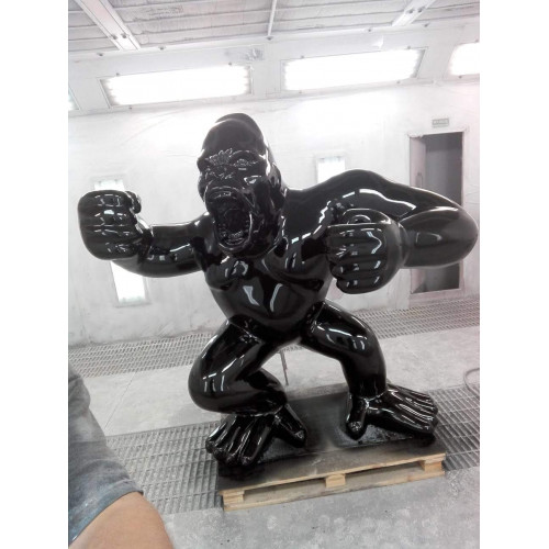 Gartenfigur Gorilla Abstrakte Dekoration Statue Deko Bunt Bemalte Statuen Neu von Xl Moebel