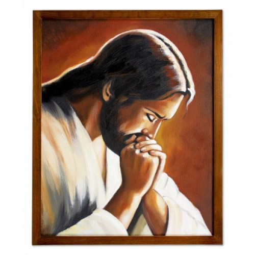 Gebetender Christus Handarbeit Ölbilder Gemälde Leinwand Ölbild G119933 von Xl Moebel