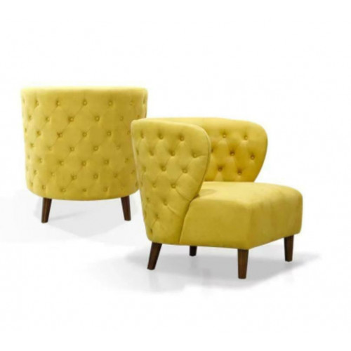 Gelb Chesterfield Sessel xl Textil Stoff Couchen Kreative Möbel Sofas Gelb Chesterfield Sessel xl Textil Stoff Couchen Kreative Möbel Sofas von Xl Moebel