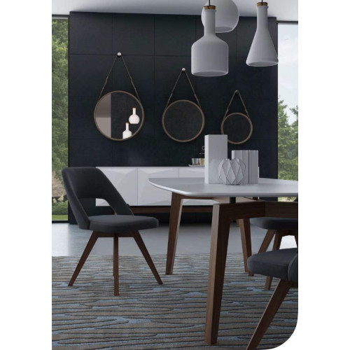 Grauer Luxus Esszimmerstuhl Moderner Einsitzer Stil Designer Holzmöbel von Xl Moebel