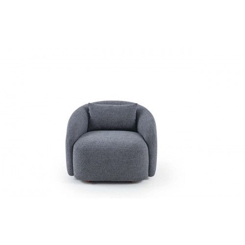 Grauer Sessel Relaxsessel Lounge Sessel Textil Polster Einsitzer Möbel von Xl Moebel