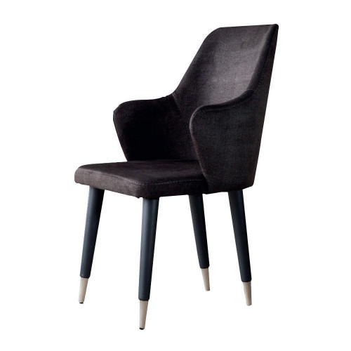 Graues Esszimmer Stuhl-Set Designer Polsterstühle 6tlg. Textil Stühle von Xl Moebel
