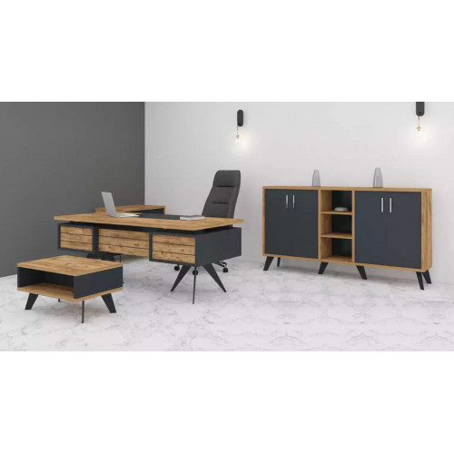 Großes Arbeitszimmer Set Büromöbel Schreibtisch Kommode Tisch von Xl Moebel