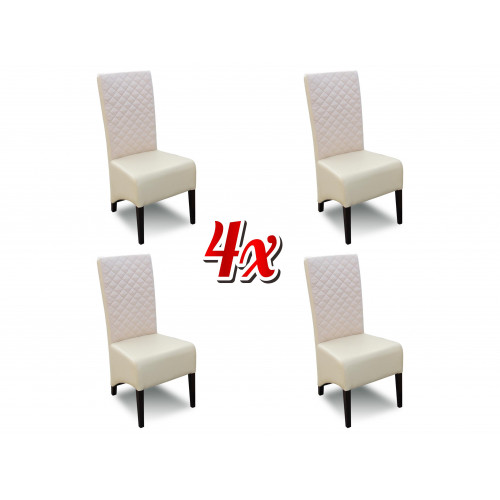 Gruppe 4xStuhl Set Stühle Garnitur Leder Design Neu Gepolsterte Esszimmer Stühle von Xl Moebel