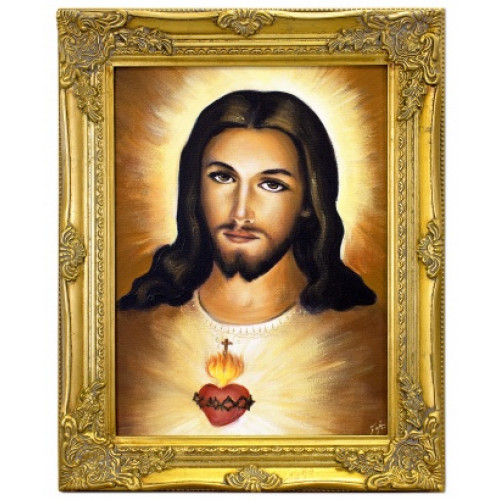 Heiliges Herz Jesu Handarbeit Ölbilder Gemälde Leinwand Ölbild G01590 Heiliges Herz Jesu Handarbeit Ölbilder Gemälde Leinwand Ölbild G01590 von Xl Moebel