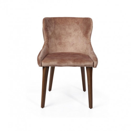 Hellbrauner Chesterfield Stuhl Designer Textilstuhl Stilvolle Esszimmer Sitzmöbel von Xl Moebel