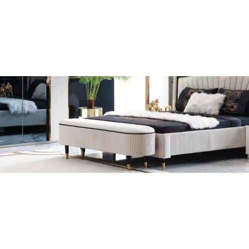 Hocker Polster Sitz Design Textil Relax Luxus Fußhocker Sofa Sitzbank Stoff von Xl Moebel