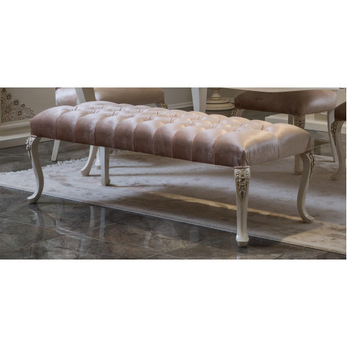 Hocker Polster Sitz Design Textil Relax Luxus Sitzbank Stoff Chesterfield von Xl Moebel