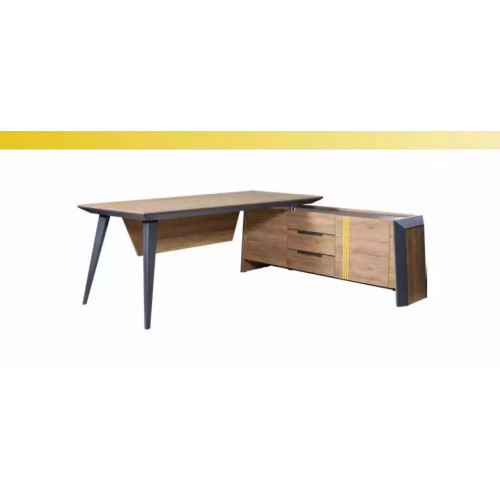 Holz Eckschreibtische Moderne Office Möbel Schreibtisch Holzmöbel Braun von Xl Moebel