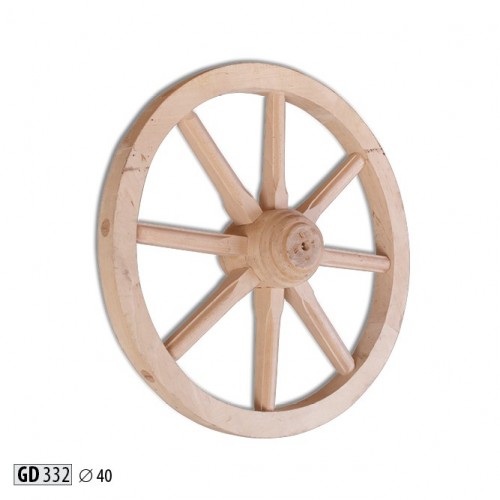 Holzrad Deko Rad Ø 40 cm whitewash Speichenrad Wanddeko Gartendeko Wagenrad von Xl Moebel