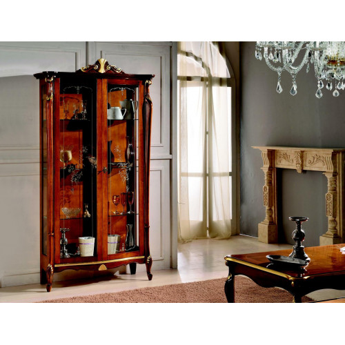 Italienische Möbel Holz Klassische Stil Design Vitrine Schrank Regal Schränke Italienische Möbel Holz Klassische Stil Design Vitrine Schrank Regal Schränke von Xl Moebel