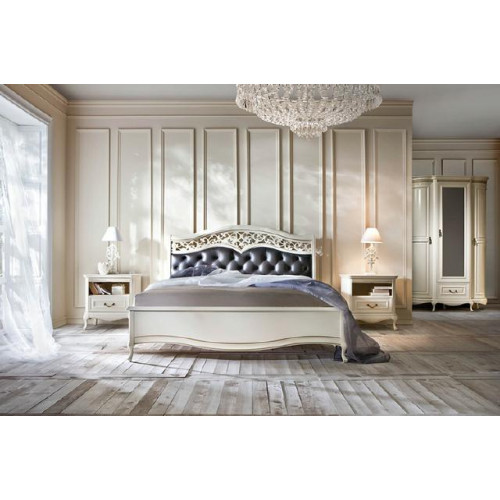 Italienische Stil Schlafzimmer Komplett Möbel Bett Nachttisch Schrank Kommode 2 von Xl Moebel