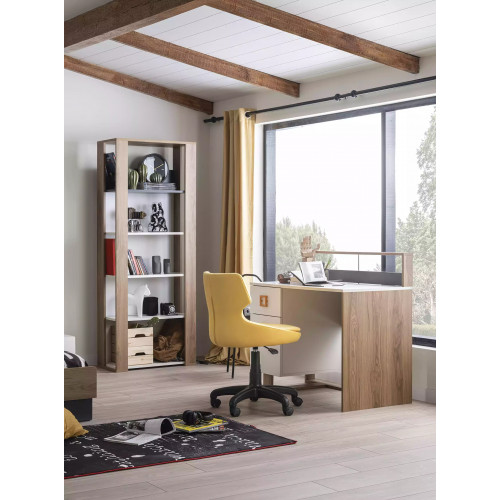 Kinderschreibtisch Schreibtisch Bücherregal Holz Braun Set 2tlg Büro von Xl Moebel