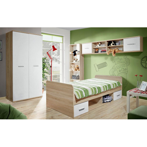 Kinderzimmer Komplett Bett Kleiderschrank Bücherregal Wandregal Set 5 tlg Kinderzimmer Komplett Bett Kleiderschrank Bücherregal Wandregal Set 5 tlg von Xl Moebel
