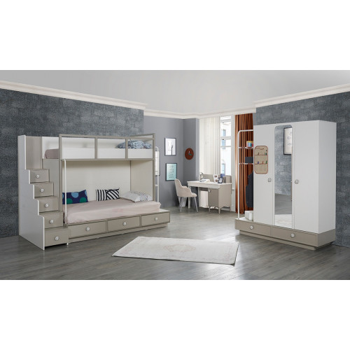 Kinderzimmer Schlafzimmer Set Holz Möbel Etagenbett Hochbett Tisch 3tlg Kinderzimmer Schlafzimmer Set Holz Möbel Etagenbett Hochbett Tisch 3tlg von Xl Moebel