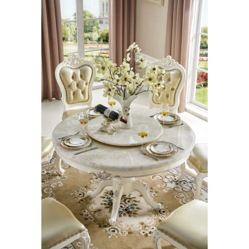 Klassische Beige Chesterfield Stühle Designer x6-er Set Lederstühle Designer Sitzmöbel von Xl Moebel