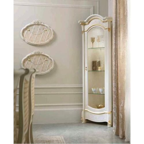 Klassische Eckvitrine Eckschrank Glas Holz Vitrine Möbel Glas Schrank Vitrine von Xl Moebel