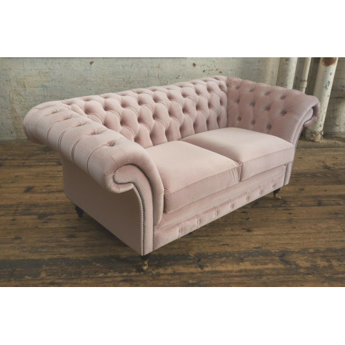 Klassische Polster Möbel Chesterfield Couch Textil Leder Stoff Samt Zweisitzer von Xl Moebel