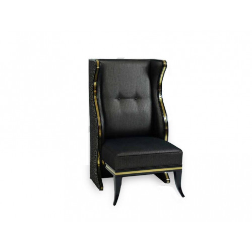 Klassischer Sessel Luxus Designen Holz Schwarz Ohrensessel Lounge Club von Xl Moebel