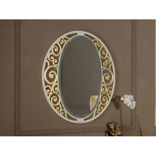 Klassischer ovaler Wandspiegel Gold Italienische Möbel Klassischer Spiegel Neu von Xl Moebel