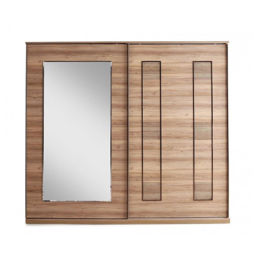Kleiderschrank Holzschrank Schrank Schlafzimmerschrank Braun Spiegel Kleiderschrank Holzschrank Schrank Schlafzimmerschrank Braun Spiegel von Xl Moebel